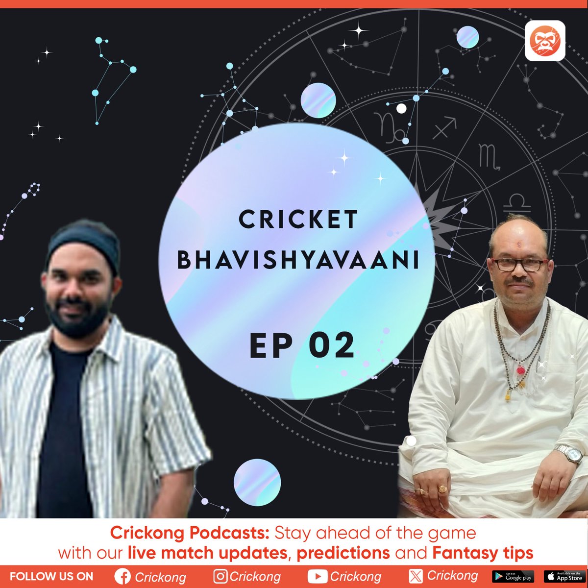 🔮🏏 Dive into Episode 2 of 𝑪𝑹𝑰𝑪𝑲𝑬𝑻  𝐁𝐡𝐚𝐯𝐢𝐬𝐡𝐲𝐚𝐯𝐚𝐧𝐢! 🔥✨

Get ready for expert astrological cricket predictions on the thrilling Asia Cup matches! 🌟🇮🇳🇵🇰🏏

Don't miss it! Click on the link now!
share.crickong.com/podcast/1182

#Crickong #AstrologyPredictions