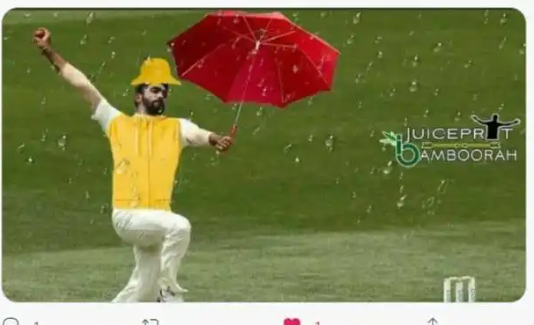 If rain interrupts Indian bowling, we might have a new contender for 'best fielder'! ☔🏏 Rain, you've got some big shoes to fill! 😄 #RainDelay #CricketFun 
#INDvsPAK