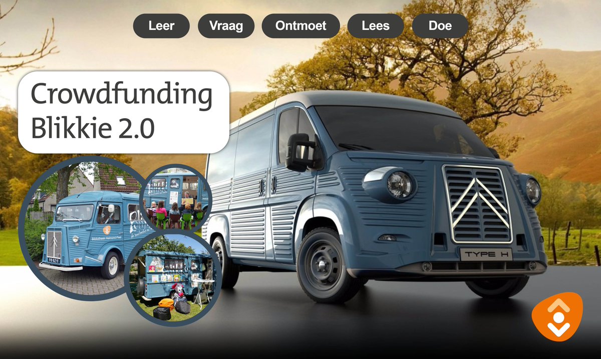 Helaas staat Blikkie steeds vaker stil en de afgelopen maanden zelfs al voor langere tijd. 
Daarom hebben we een ambitieus project opgezet: met een crowdfunding een nieuwe voorleesbus realiseren: Blikkie 2.0.

Lees meer over de crowdfunding: bit.ly/blikkie