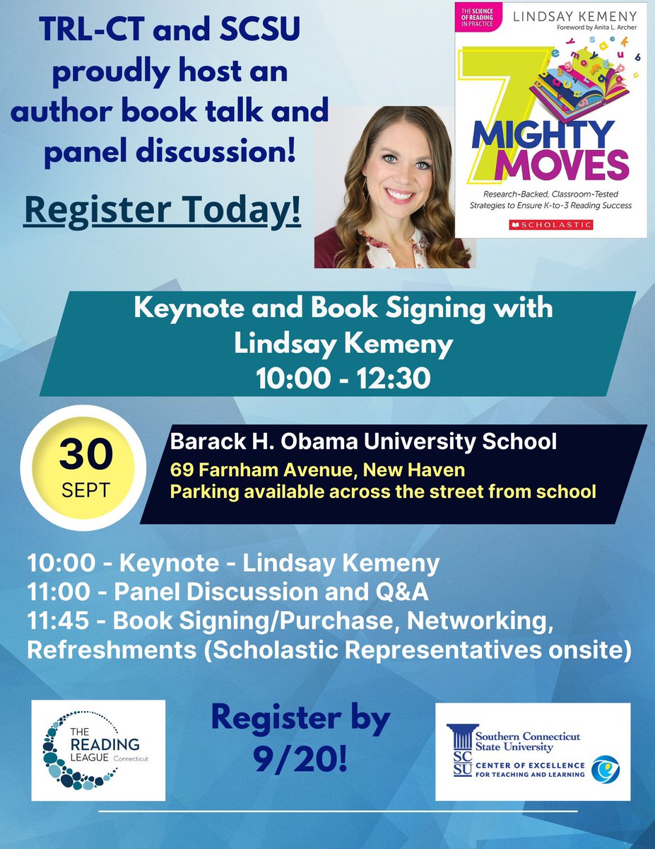 Join TRL-CT and Lindsay Kemeny LIVE on 9/30/23. 
Register Here: tinyurl.com/yzxtruyd