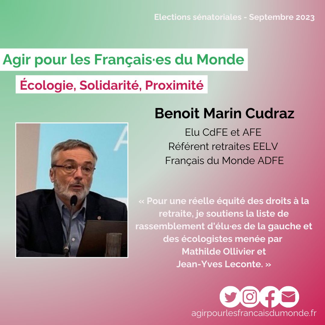 Mat_OLLIVIER's tweet image. Particulièrement heureuse de pouvoir m'appuyer sur le travail assidu de @MarinCudraz_Be sur la question cruciale de l'inégalité d'accès aux droits à la #retraite pour les Français·es dont une partie de leur carrière fut à l'étranger. Notre liste portera ces priorités au #Sénat