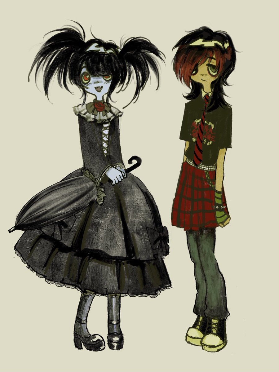 a goth vampire and her emo gf