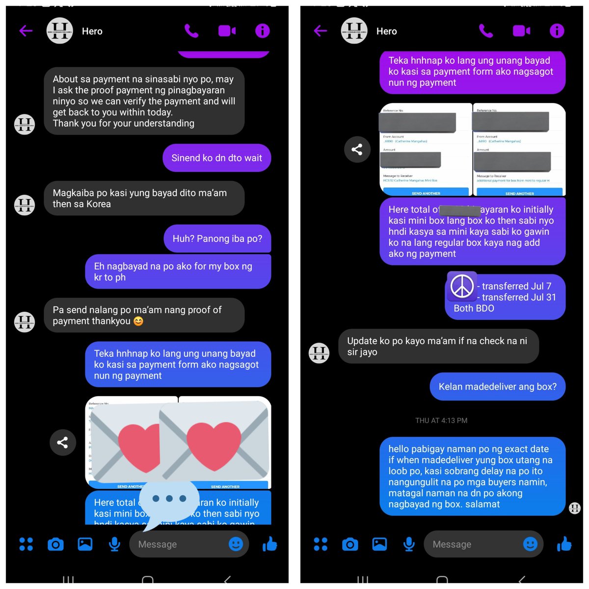 UnniesMagicPH's tweet photo. (cont.)
Hopefully this week dumating na, please see ss of our convo: (ung isa owner kausap ko ung isa admin nila) 

Will post an update po agad ulit once dumating na po ang box. Thank you and psensya na po. 🙇💜 #UMSPHUpdate https://t.co/jlIcSyfjvn