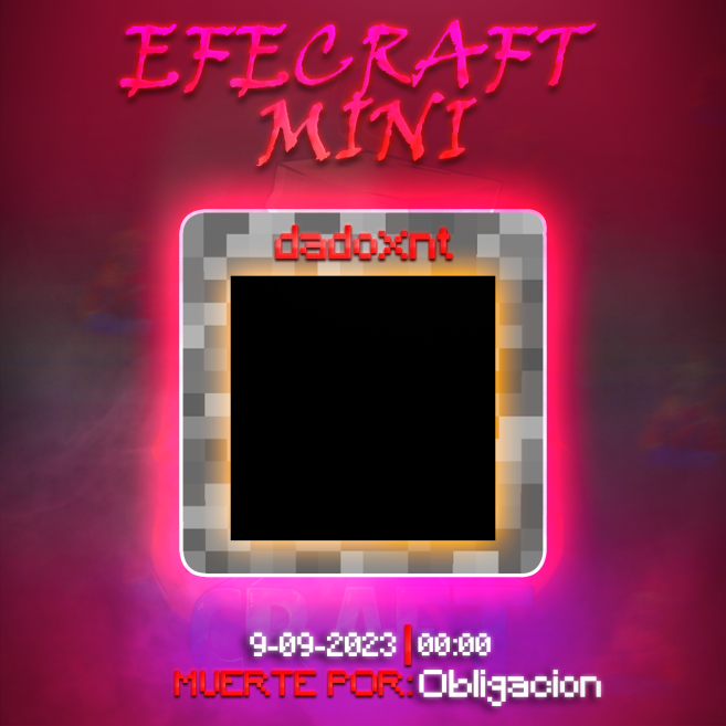 eFeCraft_SMP's tweet photo. ☠️🔥☠️🔥#53☠️🔥☠️🔥
Dadoxnt Ahora es una eFe https://t.co/MKKNE3WxT5