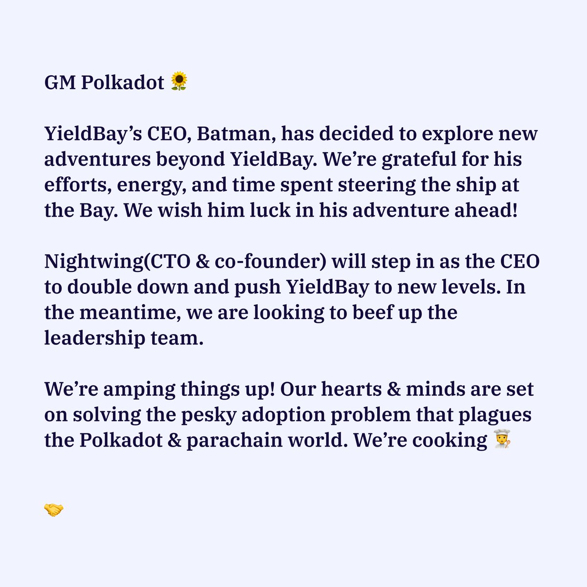 Yield Bay (🏖 , 🏖 ) tweet media