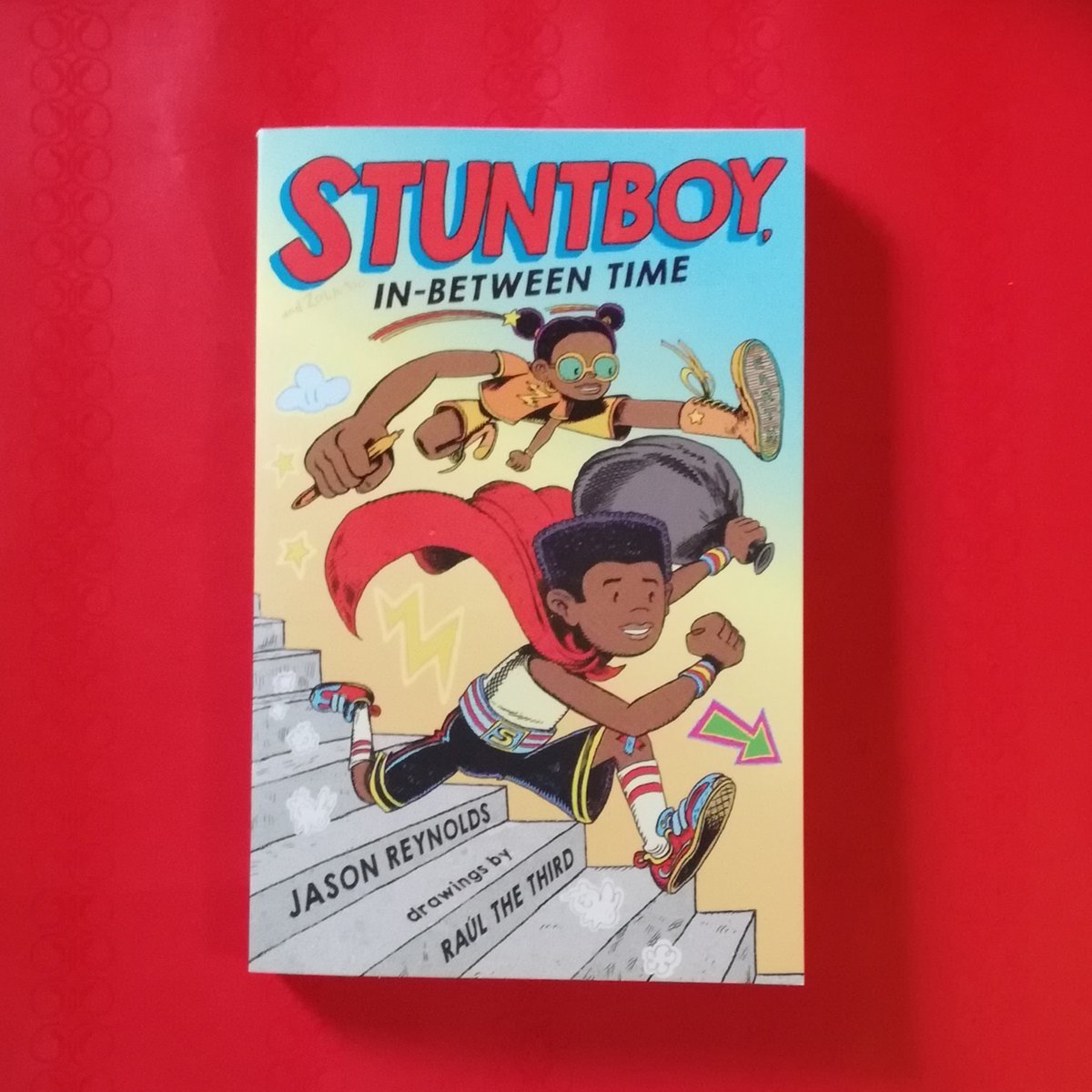 OUT NOW! Dive into Stunt Boy In-between Time' Jason Reynolds+ illustrations by Raul the Third.sequel to New York Times bestseller is a must-read for kids+adults alike. Join Portico on an adventure filled with separation, bullying, and resilience. #StuntBoy #KidsBookReview