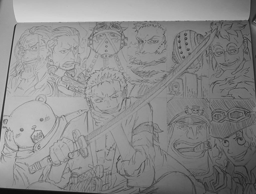 ill_m02's tweet photo. ONE PIECEのNo.2のカラーイラストを白黒模写しました🏴‍☠️

#ONEPIECE #イラスト https://t.co/m0SNaLpdtS