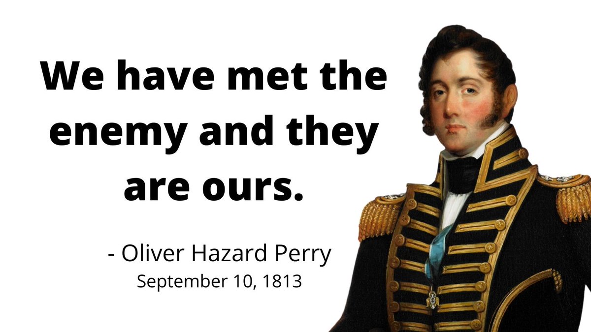 NavalInstitute's tweet image. #OTD in 1813, American naval forces under the command of Oliver Hazard Perry defeated and captured an entire Royal Navy squadron of six ships at the Battle of Lake Erie. The battle was a major victory that gave the U.S. control over the strategically important lake.