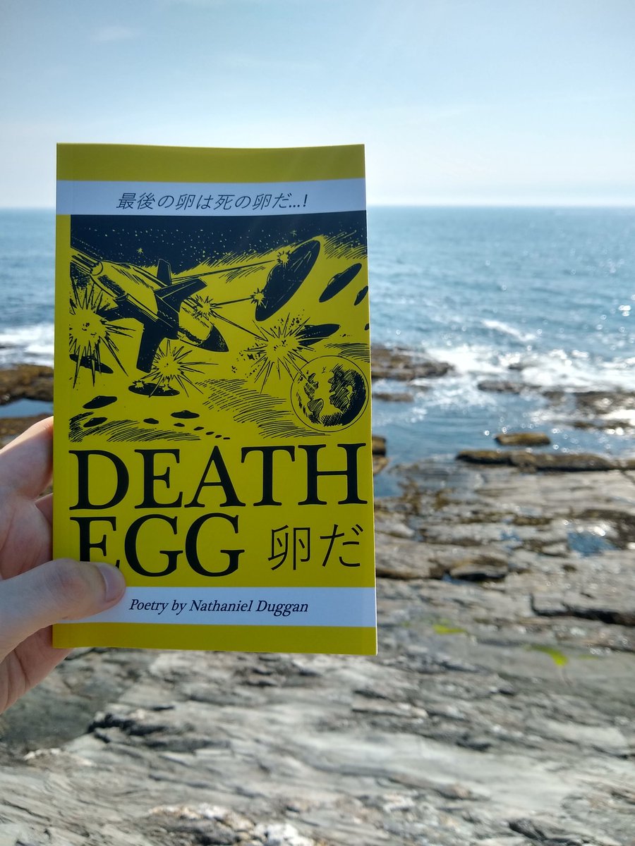 asdkfjasdlfjd's tweet image. My debut poetry collection DEATH EGG is officially out. It contains ~60 poems about love, loss, giant mecha, lobsters, beam attacks, the blood beam, jellyfish, and the samurai-like wandering loneliness of McDonald's drive-thrus. Buy it now: amazon.com/dp/B0CHL96XPY/…