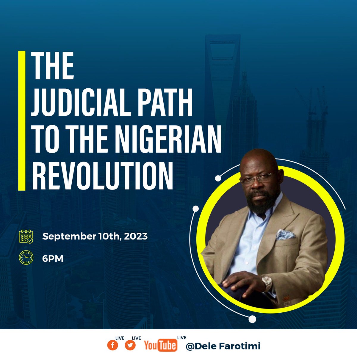 DeleFarotimi's tweet image. Tune in at 6pm today: 

youtube.com/live/nnHUpiktP…