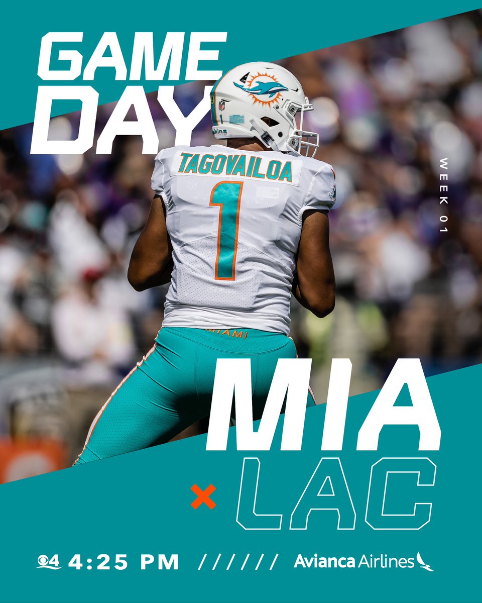 🗣️ IT IS A MIAMI DOLPHINS GAMEDAY!

#MIAvsLAC | #FinsUp