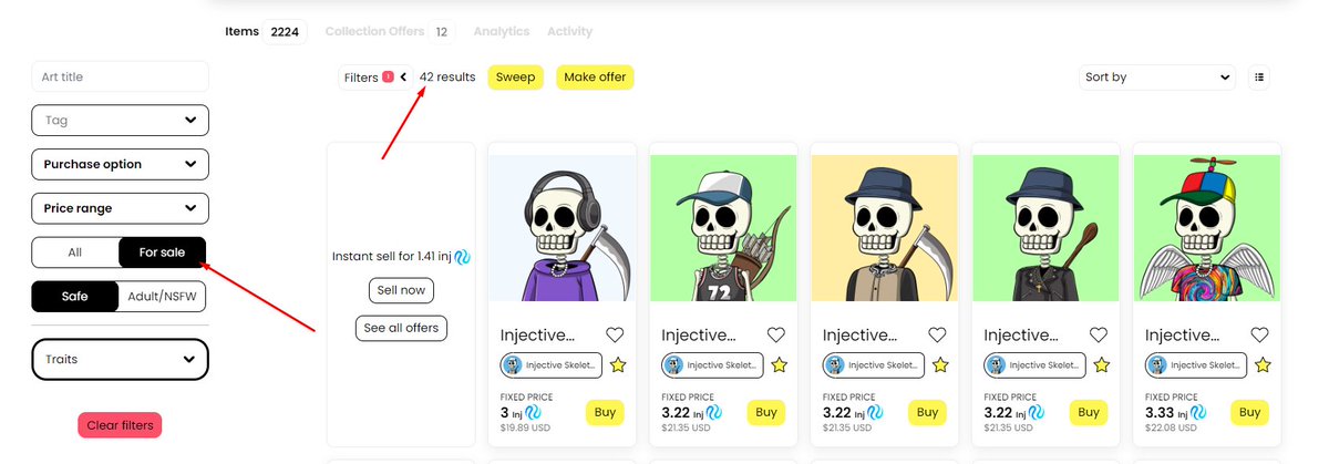 we didnt even release our MAIN UTILITY💎

- only 42 <a href="/InjSkeletons/">Injective Skeletons</a> listed on talis👀
- the fp is very thin☠️
- wouldnt suprise me if we hit 10 $INJ fp very soon🚀

its your choice - fade or dont fade🤙

#INJ <a href="/Injective_/">ninja</a>