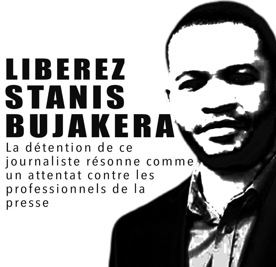 StewardMuhindo's tweet photo. Total soutien à @StanysBujakera et à tous les journalistes libres et indépendants dont le travail est menacé par les prédateurs qui nous servent des dirigeants.

Les ténèbres ne régneront pas toujours dans notre nation 🇨🇩. 

#FreePress https://t.co/hPzmoS7TMg