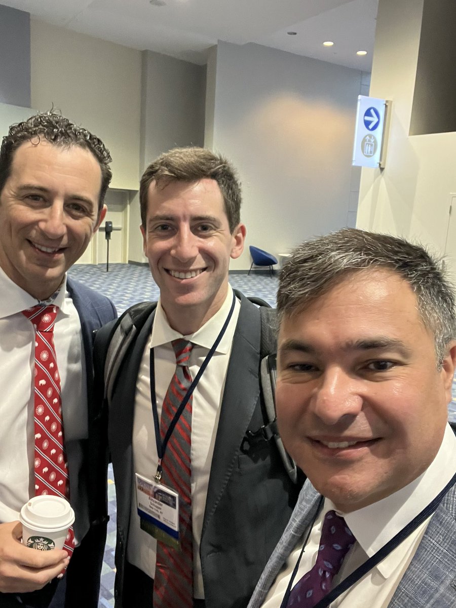 All smiles being back at the @CNS_Update annual meeting with dear friends and mentors @EladLevyMD and @hadjiMDPhD. Standing on the shoulders of giants! 

#2023CNS