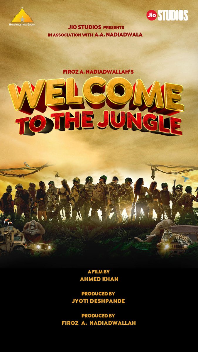 Jingle all the way to the jungle! Christmas - 20th December, 2024 brings #Welcome3, the biggest family entertainer to cinemas! #WelcomeToTheJungle youtu.be/L0L3GGgRMn0 Produced by #JyotiDeshpande Produced by #FirozANadiadwallah Directed by @khan_ahmedasas @jiostudios