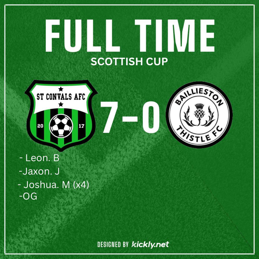 St convals 1st Scottish cup game