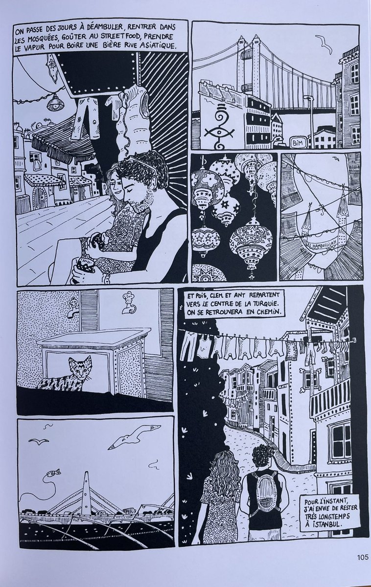 Amateur de voyage à vélo, ma chérie m’a offert cette BD trop trop bien sûr le thème. Isabel voyage à vélo de Bretagne à Téhéran. (cc <a href="/Plouheran/">Isabel Del Real</a>) 
C’est prenant et dépaysant et un incite à une réflexion profonde sur le bonheur et le voyage.