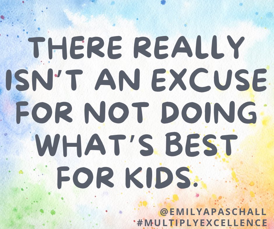 There really isn’t an excuse for not doing what’s best for kids. A school with a positive culture faces the problem and then asks, “Now what?” 

🔸A student is chronically absent? 
Now what?
🔹A student isn’t achieving? 
Now what?
🔸A student is dysregulated? 
Now what?
🔹A