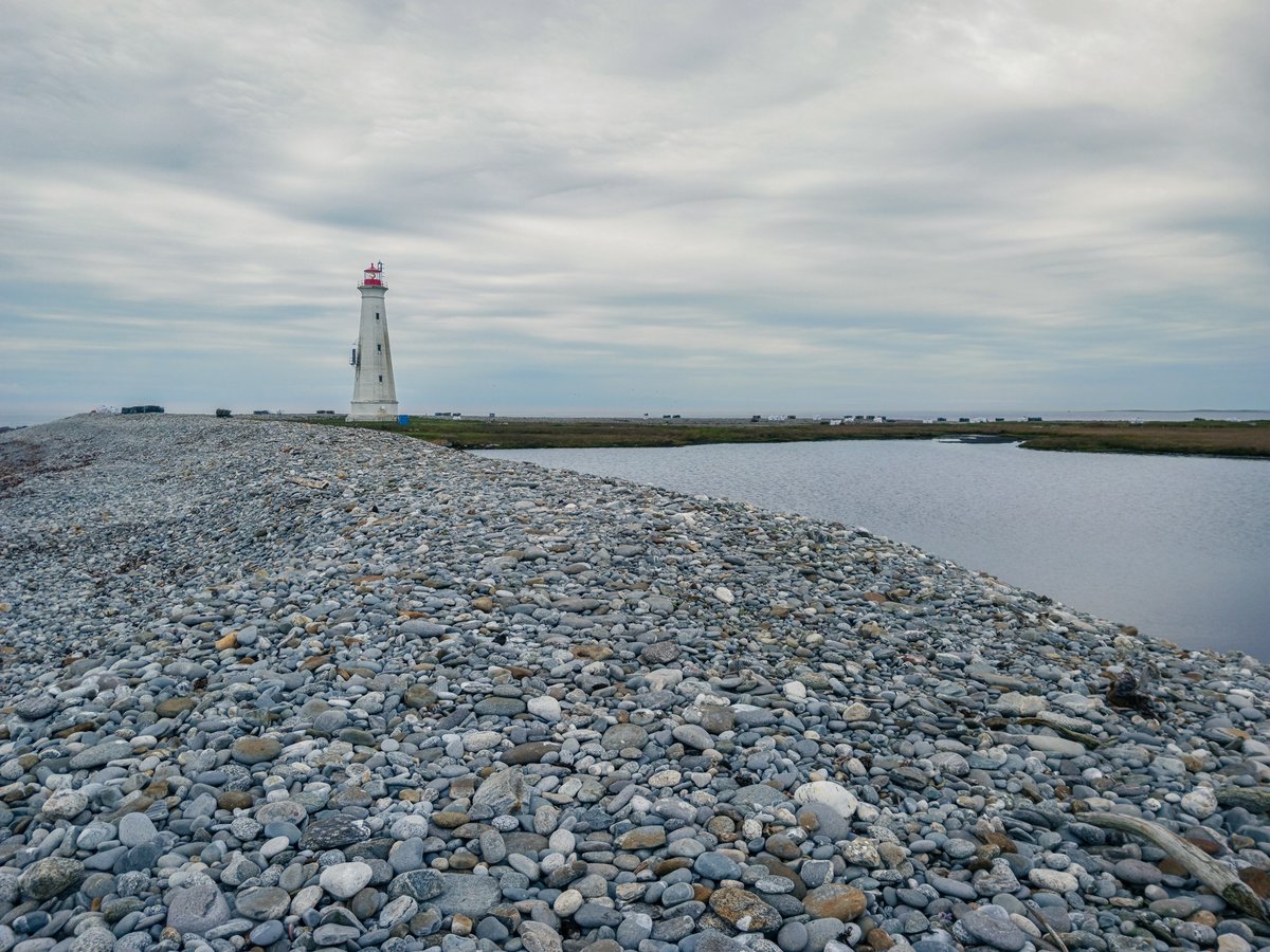 The Cape Lighthouse August 20 2023 #capesable #lighthouse #NovaScotia #cobblestone #atlanticcoast