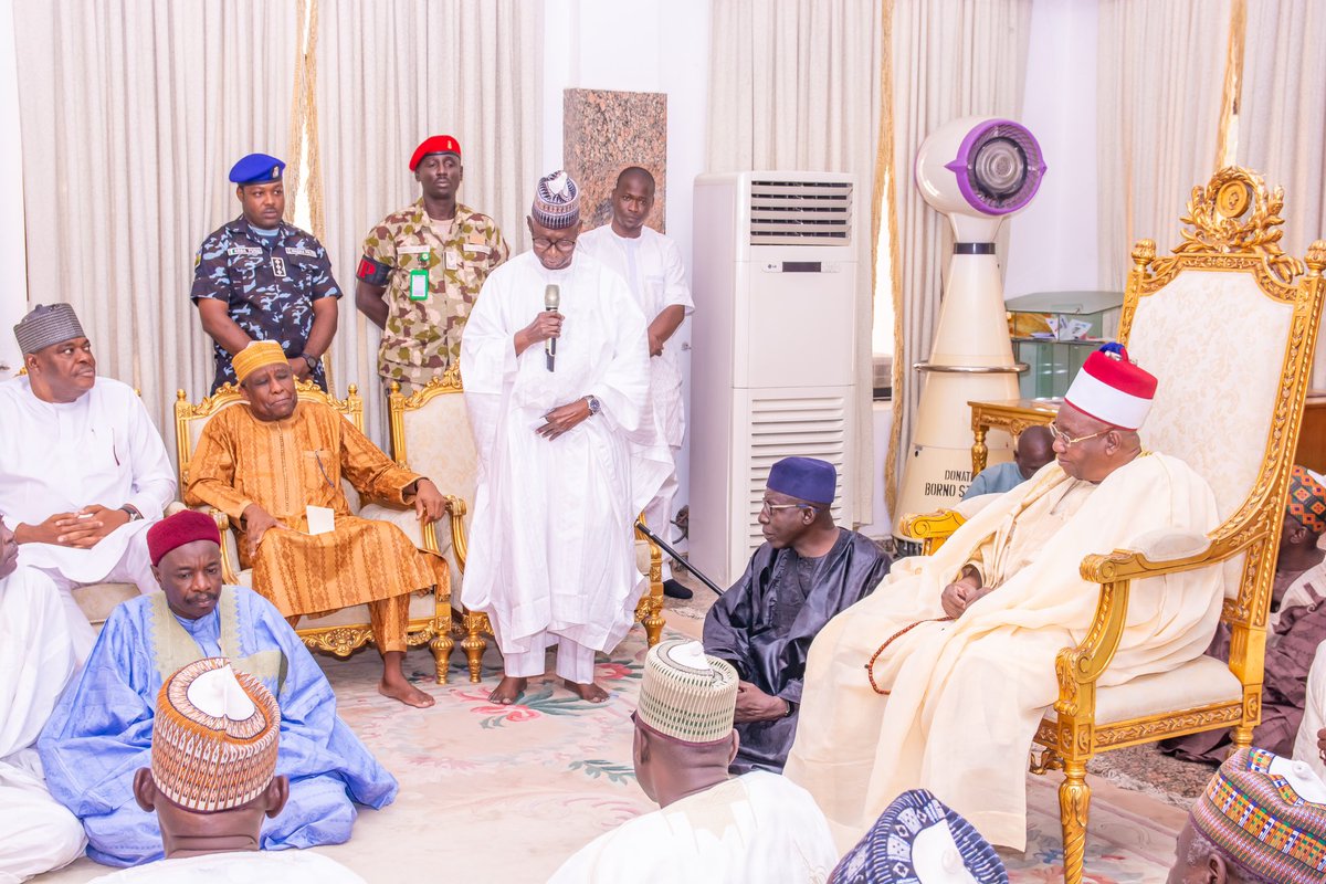 NEDCOfficialNg's tweet photo. Currently in progress: Courtesy visit to the Shehu of Borno's Palace by the Governing Board and Management of the North East Development Commission

In a significant and momentous event that unfolds as we speak, the members of the Governing Board and the  Management team of the North East Development Commission (NEDC) are engaged in a courtesy visit to the Shehu of Borno.

This visit bears profound cultural and historical significance as it bridges the gap between tradition and contemporary development. The Shehu of Borno, a highly revered traditional leader, embodies the rich heritage and deep-rooted values of the North-Eastern region of Nigeria. It is within the regal confines of his palace that this meaningful engagement is taking place.

The purpose of this visit extends beyond mere protocol; it symbolizes the NEDC's unwavering commitment to engage with leadership at all levels.

#NorthEastDevelopment #NEDCWinningTogether