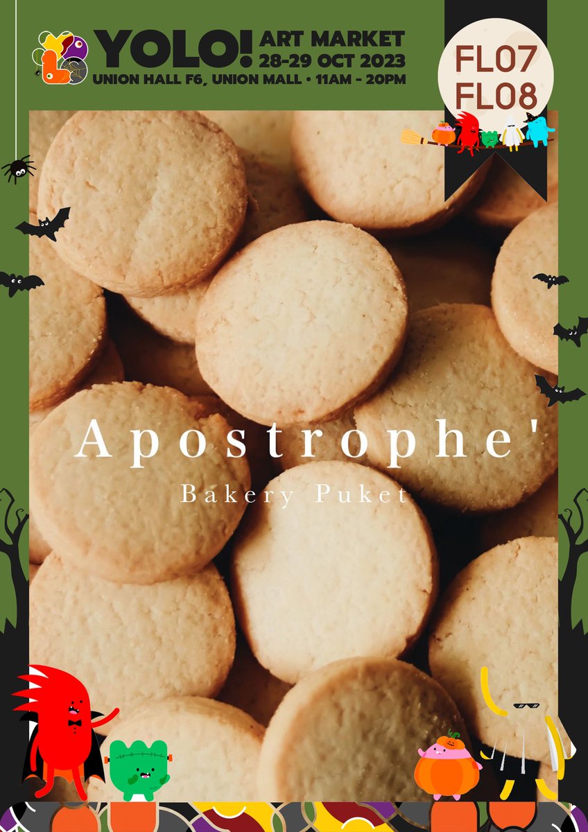 ปักเลย 📌 
ครั้งแรกกับการเยือน BKK
ใครคิดถึงขนมของอะโพสบ้าง ?
ไปหาถึงที่เลยนะ 🍞

28-29 ตุลานี่
ที่ Union Mall 

🎃 แล้วมาแจกันนะ  #YOLOartmarket2023
