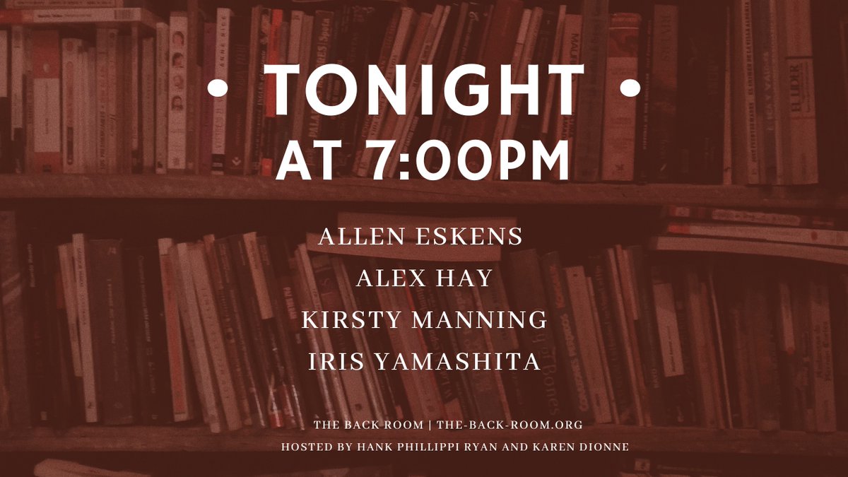 • TONIGHT 7PM ET, Sunday September 10 • Join us for Must Reads! with:⁠ @aeskens Alex Hay⁠ Kirsty Manning⁠ @IrisYamashita ⁠ Register for this fun, free event where you can chat with your favorite authors!⁠ the-back-room.org/september-10/ @HankPRyan and @KarenDionne