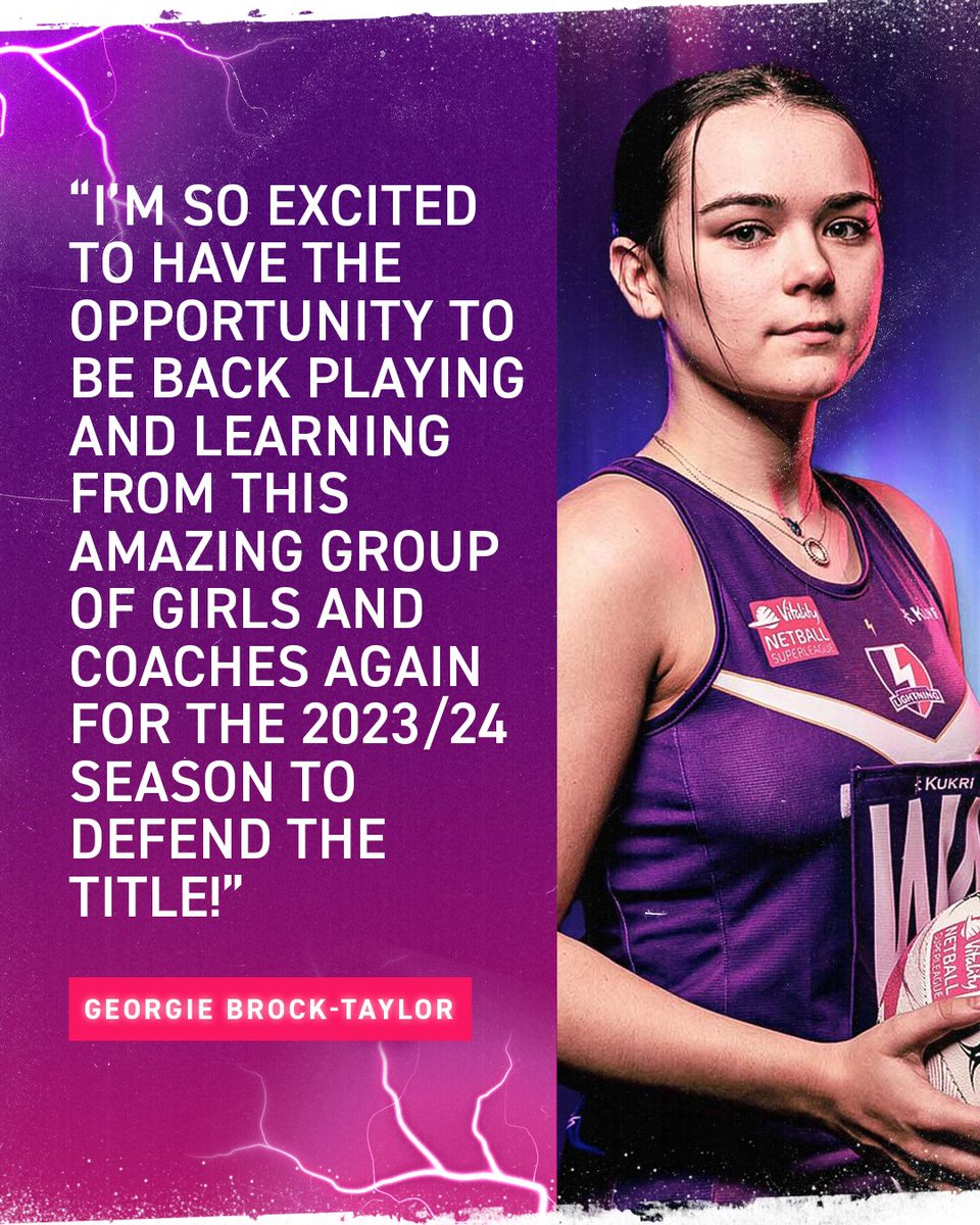 Loughborough Lightning Netball (@lborolightning) on Twitter photo Georgie returns! ๐
Homegrown talent <a href="/Georgiebt123/">Georgie Brock Taylor</a> has progressed through our Lightning pathway from U15s and returns to Lightning following a spell away rehabbing her injury. Georgie returns! ๐
Homegrown talent <a href="/Georgiebt123/">Georgie Brock Taylor</a> has progressed through our Lightning pathway from U15s and returns to Lightning following a spell away rehabbing her injury.