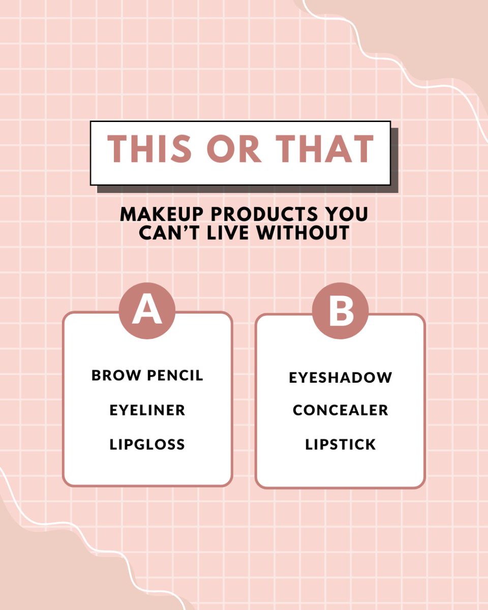 SKONEcosmetics's tweet image. We love all makeup products, for sure.

But we definitely have our different favorites and staples too!

Tell us your go-to essentials in the comments below!

Are you Team A or Team B?

#chooseone #makeupcollection #makeupartist #makeuplover #lipgloss #lipstick #skonecosmetics