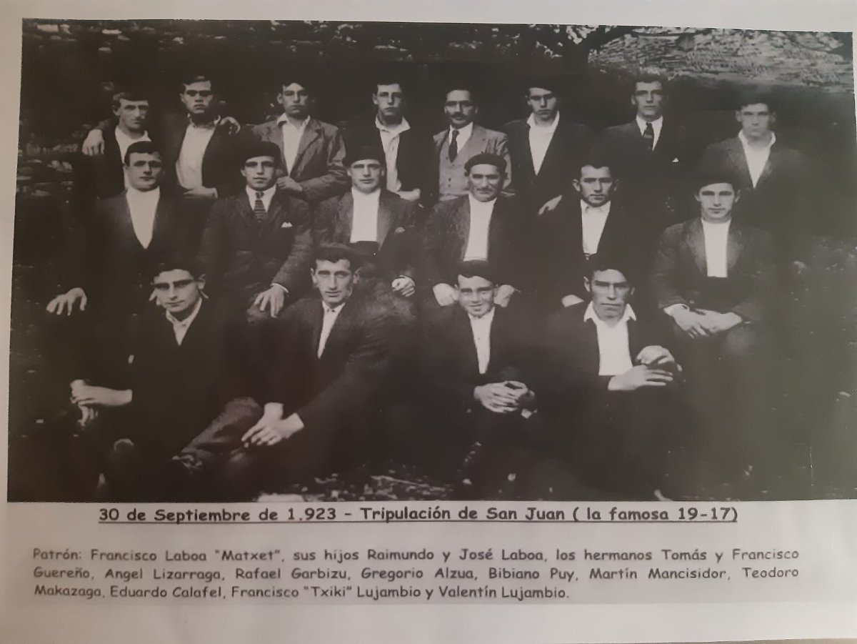 El 30 de septienbre de 1923 (segundo domingo de la kontxa) se cumple el 100 aniversario del record realizado por los remeros de san juan (19:17)
1923ko irailak 30ean (kontxako bigarren igandean) 100 urte betetzen dira san juango arraunlariek errekor historikoa bete zutenetik