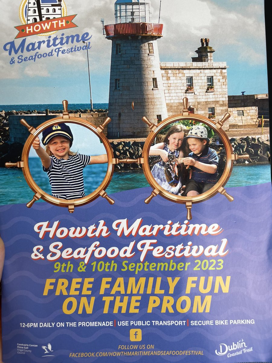 It may not be quite as sunny as yesterday, but still big crowds and lots happening at the Howth Maritime & Seafood Festival! ⚓️ Not just seafood here but some gorgeous crafts on sale, plenty of activities, and info on local heritage and biodiversity. On until 6pm today!