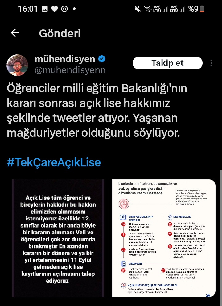 mazosisst's tweet photo. Büyük hesaplar sesimizi duyuyor ama yeterli değil daha fazla sesimizi duyurmalıyız.Daha güclü bir sesle #AcikLiseHakkimiz #acıkliseolmakzorunda #acikliseyedokunma #acikliseyegeciş #AcikLiseHakkımız #TekCareAcıkLise https://t.co/ojeLXU7F82