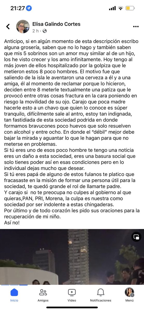 riva_leo's tweet photo. #Ojo #ayuden por favor a encontrar a los 8 cobardes que golpearon a un joven saliendo de la isla de #Angelópolis solo porque les reclamó que le lanzaron una cerveza 🍺 en la cara a él y a su amiga. @Efekto10 https://t.co/h3zaIN3pYq