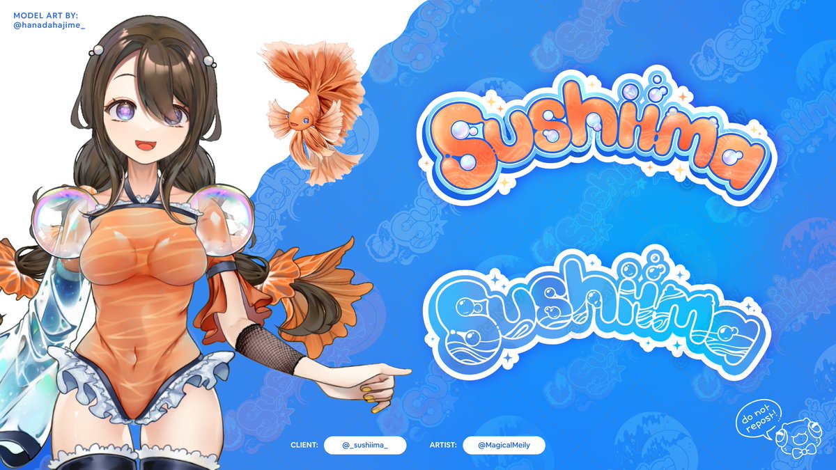 MagicalMeily's tweet photo. 🍣 Vtuber logo design for @_sushiima_
Congratulations on your debut! I can't believe it's been a year since I designed this, time flies! Model art by @/hanadahajime_ ⋆ ALT text in images.
#sushiimart ⋆ #VTuberAssets ⋆ #MeilyDesign https://t.co/brlGj3UhVg