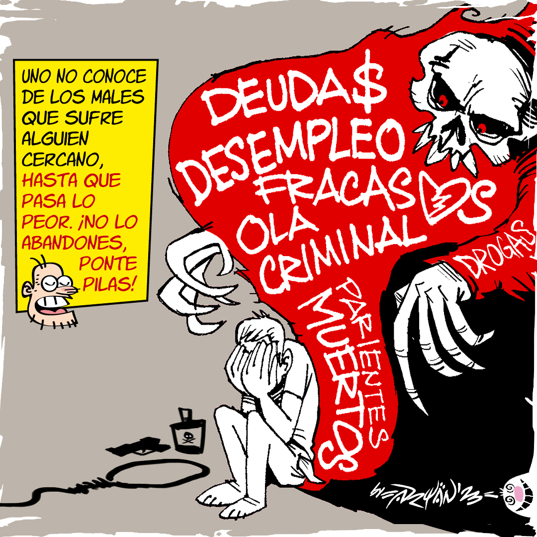 DiarioExtraEc's tweet photo. #OPINIÓN 💬 | Compartimos la caricatura 'DÍA MUNDIAL DE CONCIENCIA Y PREVENCIÓN DEL SUICIDIO', del domingo 10 de septiembre de 2023, realizada por Adrián Peñaherrera.
#SUICIDIO #ECUADOR #FACTORES #PROBLEMAS #SOCIALES #ECONÓMICOS #SENTIMENTALES #DESILUSIÓN #GOBIERNO https://t.co/naEDMw5RZN