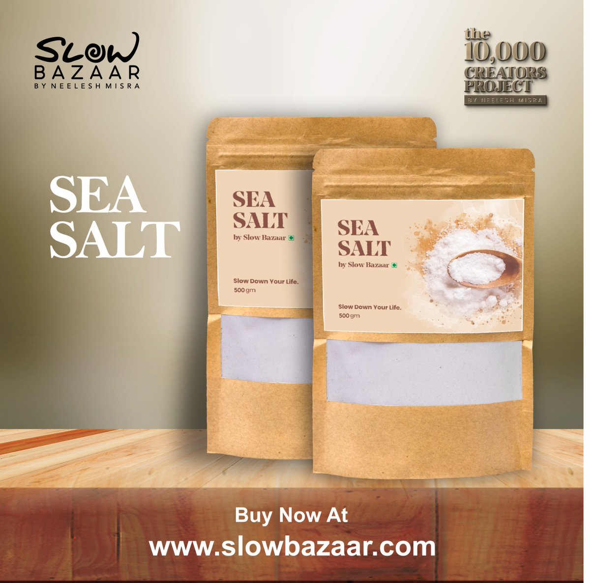 SlowBazaar's tweet photo. What taste would a delicacy deliver in the absence of salt? Sounds horrendous, right?
So now we have added a new member in our collection of 100% natural food products.
Sea Salt now available on https://t.co/HBA6ppzvo1
#salt #TheSlowMovement #NeeleshMisra #10000CreatorsProject https://t.co/WcVwGtFKYD