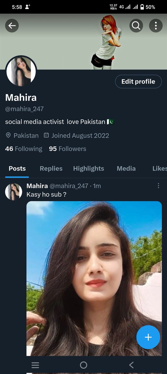 sanashoaibb's tweet photo. 15 منٹ میں 100 سے زائد فالورز مکمل ہو گئے simple سا فارمولا ہے
1. اس ٹویٹ کو ری ٹویٹ کریں
2. لائک کریں
3. کمنٹ X کریں
اپ کی ریچ اور فالورز بھی بڑھ جائیں گے۔۔۔
انشاء اللہ
#earnings
#TwitterX
#reach #PAKvIND
#INDvsPAK #howtoearn https://t.co/5VWZSHkTFj
