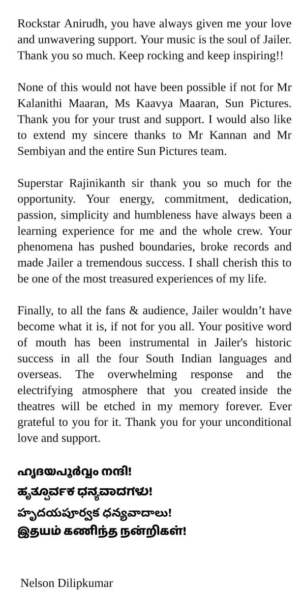 #jailerhistoricsuccess ❤️🙏
#Jailer #thankyou 
#SuperStarRajinikanth𓃵 
@rajinikanth sir @anirudhofficial @sunpictures