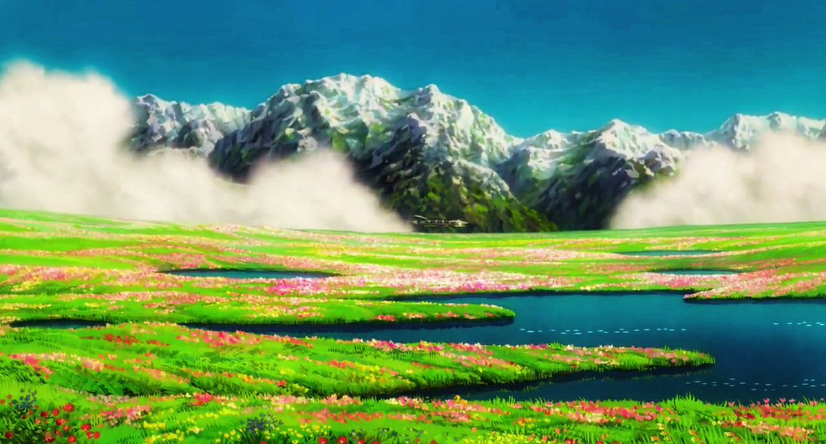 minhh_minhh04's tweet photo. It's beautiful like a dream 🍃🏞️
#HowlsMovingCastle #ハウルの動く城 #editcolor https://t.co/GFVjdrDUQs