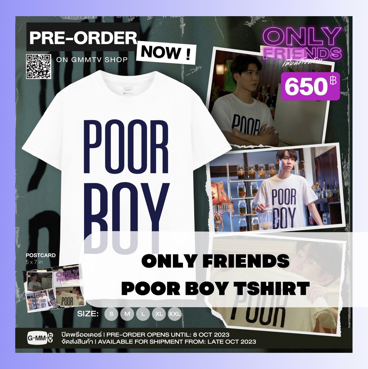 __DotComDotMY__'s tweet image. ᴘʀᴇ-ᴏʀᴅᴇʀ •ﻌ•
ONLY FRIENDS POOOR BOY Tshirt 🇹🇭🇲🇾

☁️ RM99
☁️ Second Payment Needed
☁️ Until Oct 7
☁️ DM / Order via link

linktr.ee/dotcomdotmy

#onlyfriends #FirstKhaotung #GMMTV