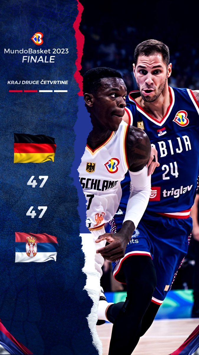 Rezultat je izjednačen nakon 20 minuta košarke.

#FIBAWC | #WinForSrbija 🇷🇸