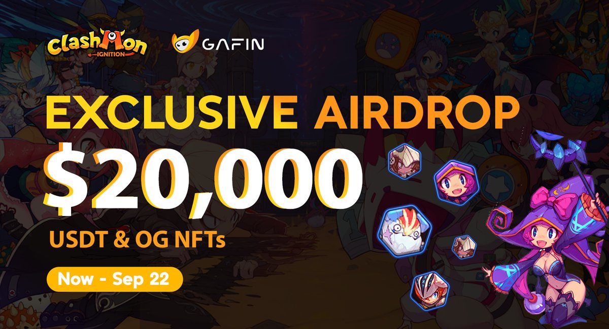 GaFin (@gafin_io) on Twitter photo ✨ EXCLUSIVE AIRDROP OF GAFIN & CLASHMON
🎁 Reward: $20,000 USDT & OG NFTs
🔥 Mission: Complete all tasks of the airdrop at t.me/GafinOfficialA…
⏰ Time: Now - Sep 22
Join us now and be a part of something incredible!
#Giveaway #Airdrop #GaFin <a href="/clashmon_game/">ClashMon:Ignition</a> ✨ EXCLUSIVE AIRDROP OF GAFIN & CLASHMON
🎁 Reward: $20,000 USDT & OG NFTs
🔥 Mission: Complete all tasks of the airdrop at t.me/GafinOfficialA…
⏰ Time: Now - Sep 22
Join us now and be a part of something incredible!
#Giveaway #Airdrop #GaFin <a href="/clashmon_game/">ClashMon:Ignition</a>