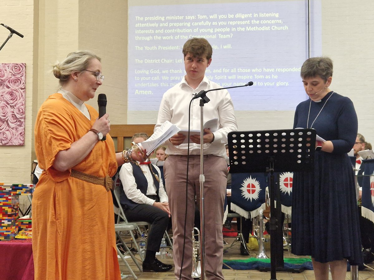 MethodistGB's tweet photo. Congratulations to Thomas Hart who was welcomed to his new role as Methodist Youth President in a service at the Side Door Youth and Community Church in Grimsby earlier today. https://t.co/V0HVfd62lY