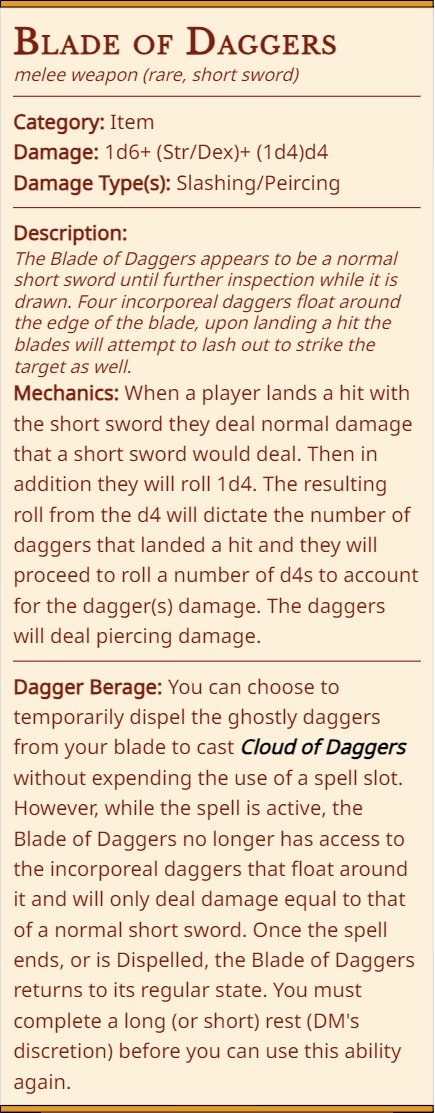 DerfMob's tweet image. @StinkyDragonPod 
This is a magical weapon I made a long time ago. I truly enjoy your podcast (even though I am way behind and still on episode 30). Keep it up! You all are living this nerd's dream!