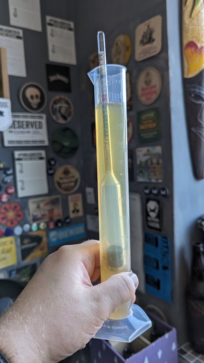 Yesterday was a brew day! Had a go at doing another lager, but using a yeast that gives lager flavours at ale temperatures. Gonna be interesting though as I have no chill tech and we're in the middle of a freaking heat wave. Fermenter temp was 29°c this morning...
#beer #homebrew