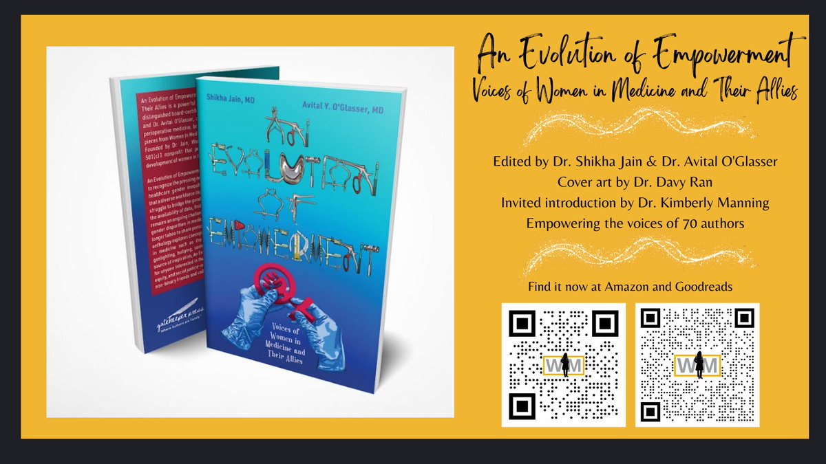 RT @WIMSummit: DRUM ROLL PLEASE!!

Editors @ShikhaJainMD & @aoglasser are THRILLED to announce the #WIMSbook 'Evolution of Empowerment' is NOW available for purchase!

We hope you honor these 70 empowered voices with your purchase, read, & review

…