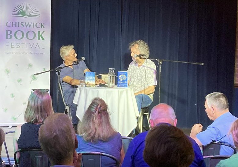 Good fun at the <a href="/W4BookFest/">Chiswick Book Festival</a> today. with <a href="/nicholascrane/">Nick Crane</a> Great conversation! #ChiswickBookFest