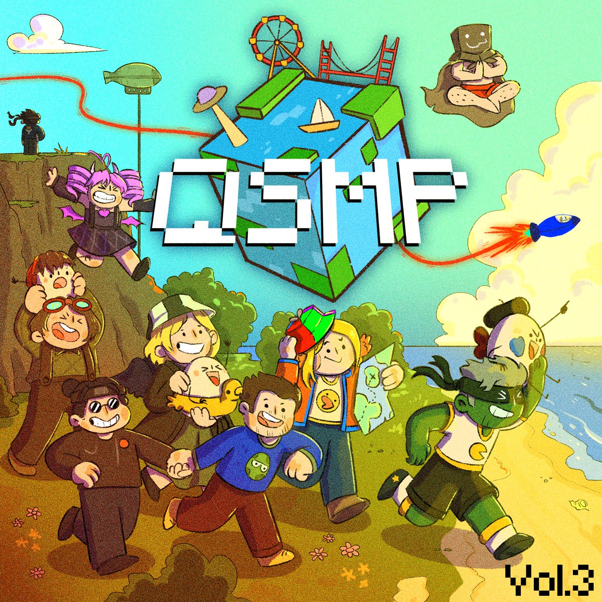 Artwork for volume 3 of @FasterOfficial’s remix on qsmp! #qsmp #qsmpfanart