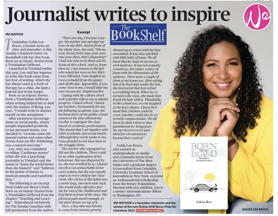 Ira Mathur (@irasroom) on Twitter photo Lee, committed to telling “Caribbean stories” when she was a journalist in Trinidad  – says she wants to "leave the world better than she found it" & "believes in the "power of stories to motivate people and transform lives." <a href="/goldalee/">Golda Lee Bruce</a>  #journalism #TrinidadAndTobago 🇹🇹📚🗞️ Lee, committed to telling “Caribbean stories” when she was a journalist in Trinidad  – says she wants to "leave the world better than she found it" & "believes in the "power of stories to motivate people and transform lives." <a href="/goldalee/">Golda Lee Bruce</a>  #journalism #TrinidadAndTobago 🇹🇹📚🗞️