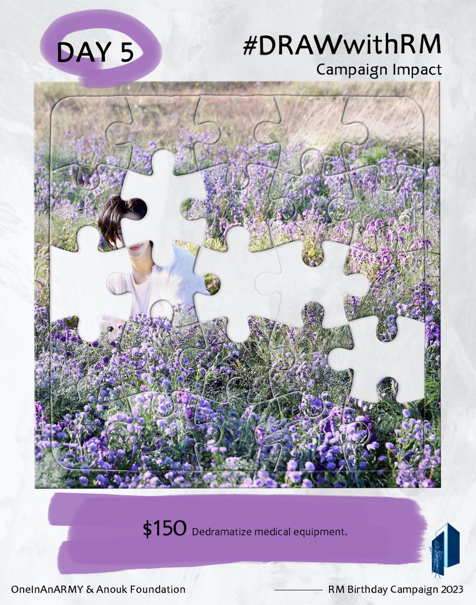 OneInAnARMY's tweet image. Day 5 of #DrawWithRM has come to an end and 242 ARMYs have raised $6745 that will help @AnoukFoundation dedramatize 40+ medical equipment. Good work, ARMY! 🙌

Want to join? Check out the details below 👇👇