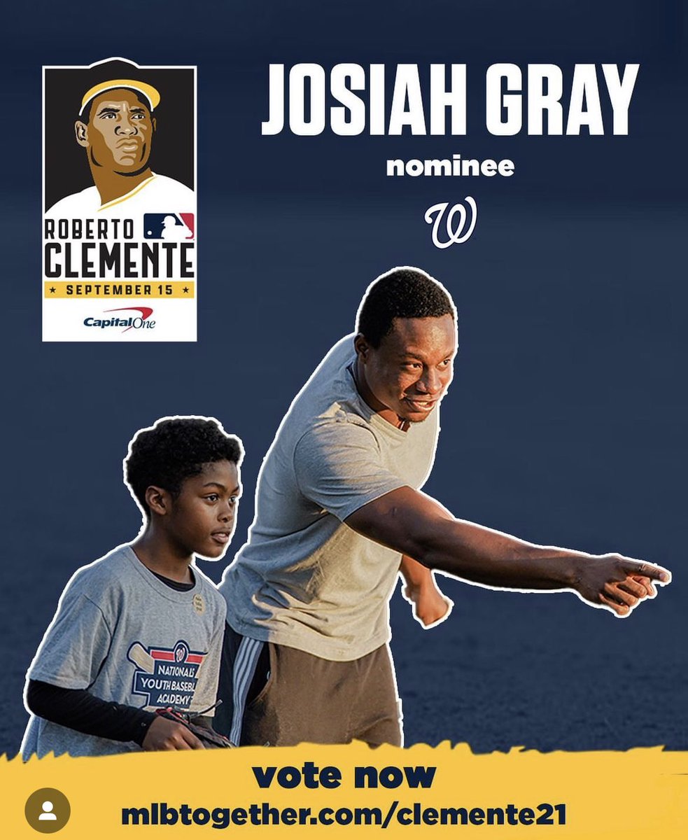 Make sure to vote for local NRHS player and community member Jojo Gray for the Roberto Clemente Award. mlb.com/community/robe…
